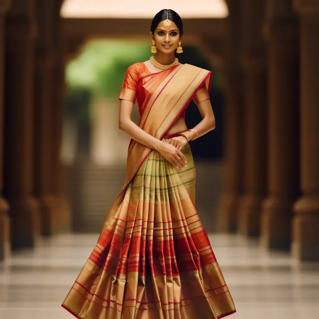 pleated-half-saree